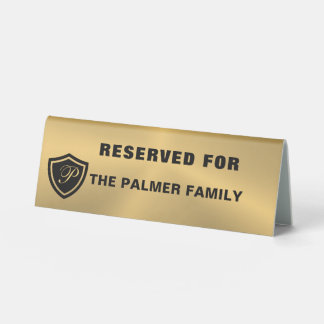 Reserved Metallic Gold Custom Family Crest Monoram