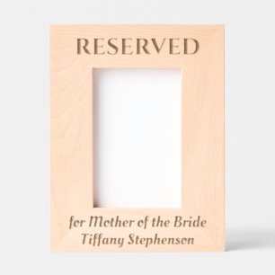 Reserved Mother of Bride Photo Memorial Wedding Etched Frames
