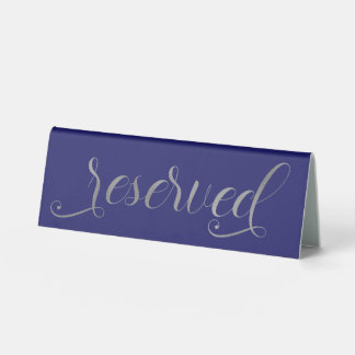 Reserved|Navy Blue Silver Calligraphy Wedding Tabl