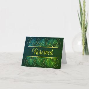 reserved note card tent sign