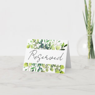reserved note card tent sign