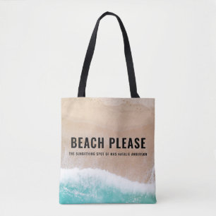 Reserved ocean beach gift summer funny typography tote bag