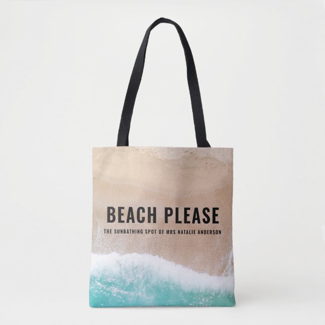 Reserved ocean beach gift summer funny typography  tote bag (Front)