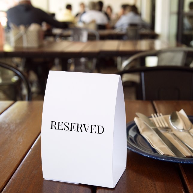 Reserved paper table tent sign for wedding (Insitu(Restaurant))
