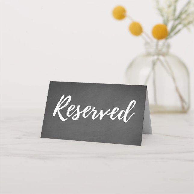 Reserved Place Card Wedding Table Seating (Front)