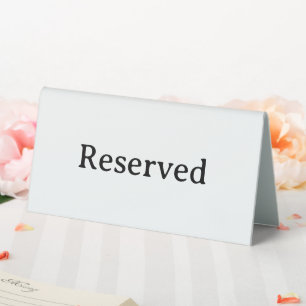 Reserved   Restaurant Table Reservation Tent Sign