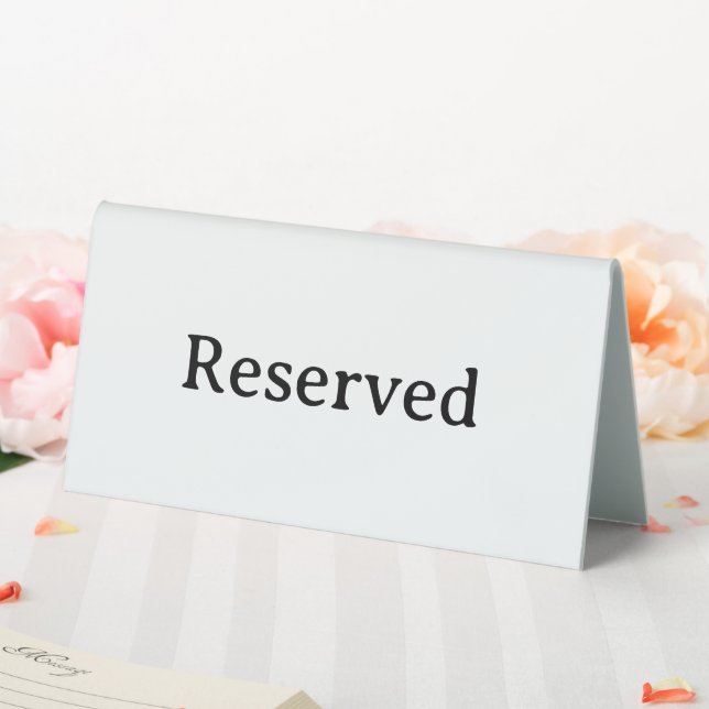 Reserved | Restaurant Table Reservation Tent Sign (In SItu (Wedding))