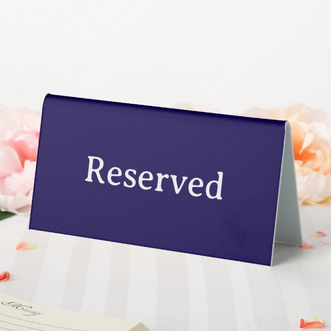 Reserved | Restaurant Table Reservation Tent Sign (In SItu (Wedding))