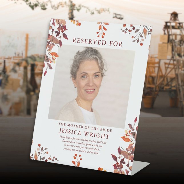 Reserved Save A Seat Photo Wedding Pedestal Sign (Reserved Save A Seat Photo Wedding Pedestal Sign)