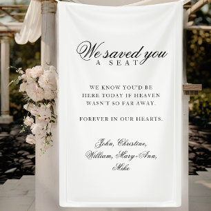 Reserved Seat - Classic Wedding Memorial White Banner