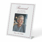 Reserved Seat Elegant Photo Wedding Memorial