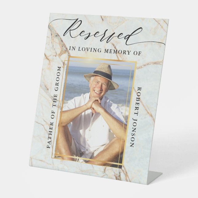 Reserved Seat In Loving Memory of  Pedestal Sign (Front)