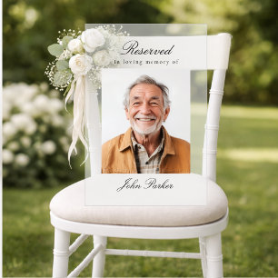 Reserved Seat - Memorial Wedding Photo Acrylic Sign