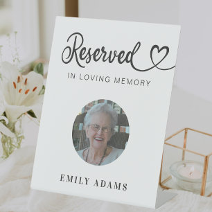Reserved Seat Memorial Wedding Photo Sign