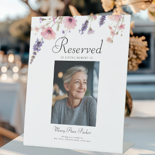 Reserved Seat - Photo Memorial Wedding  Pedestal Sign