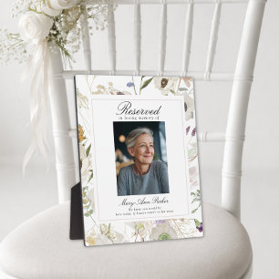 "Reserved Seat" Spring Photo Wedding Memorial Plaque