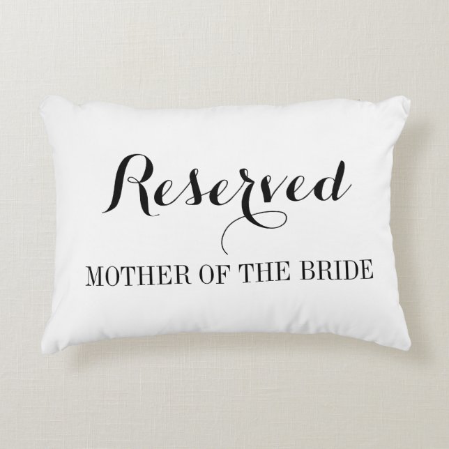 Reserved seating pillow cushions for wedding party (Front)