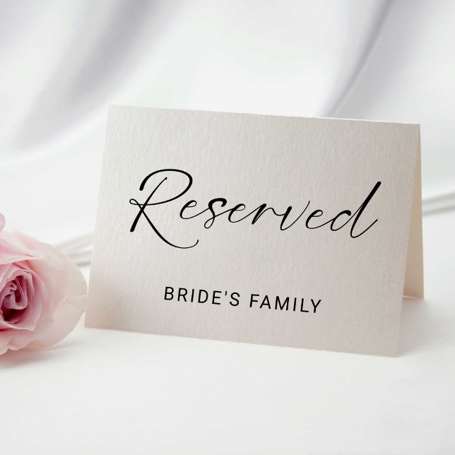 Reserved Sign Wedding Minimal Script Elegant (Creator Uploaded)