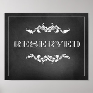 Reserved Sign Wedding or Party 8x10