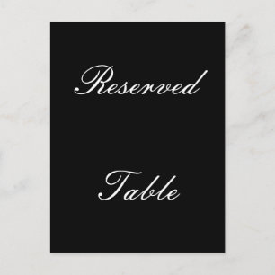 Reserved Table Postcard