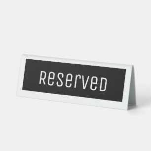 Reserved Table Sign