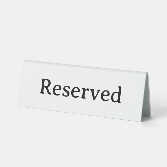 Reserved Table Sign (Front)