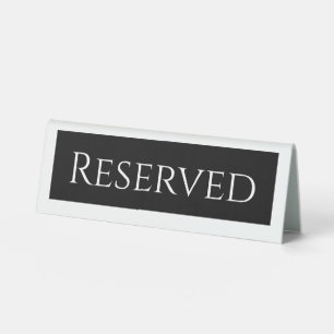 Reserved Table Sign