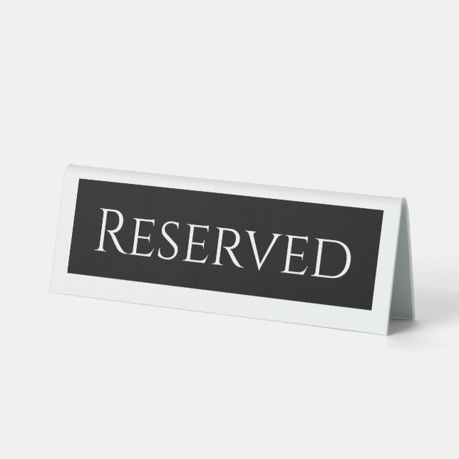 Reserved Table Sign (Front)