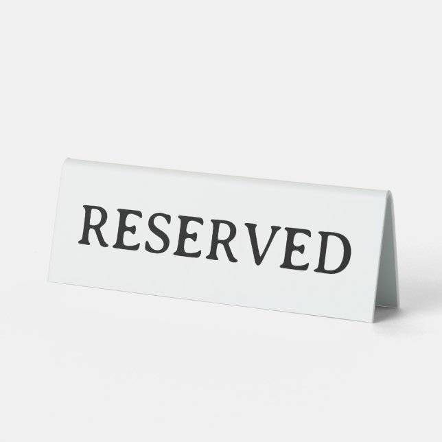 Reserved Table Sign (Front)