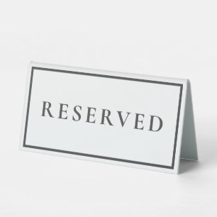 Reserved Table Sign