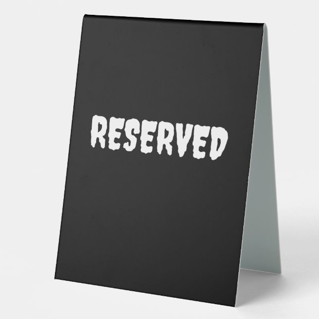 Reserved Table Tent Sign (Front)