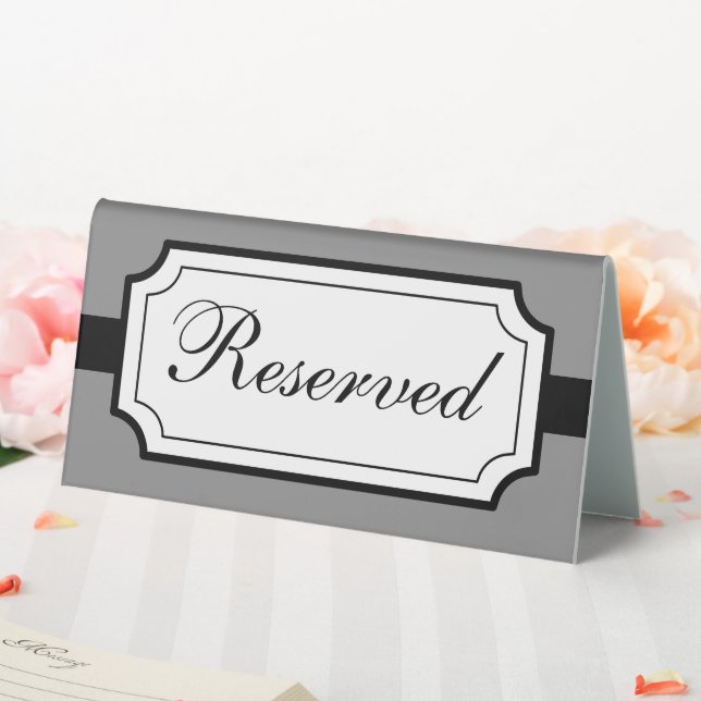 Reserved Table Tent Sign (In SItu (Wedding))