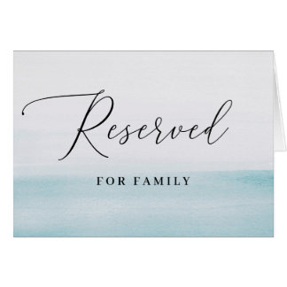Reserved | Watercolor Blue Wedding Seating Sign