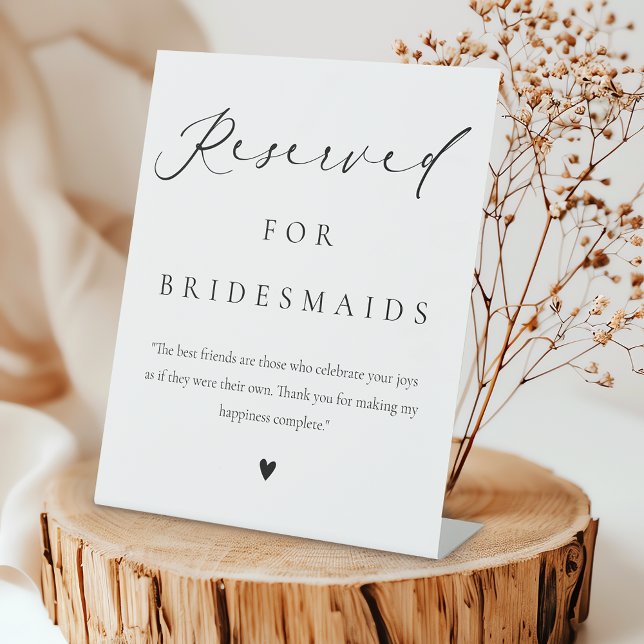 Reserved Wedding Modern Elegant Pedestal Sign (Creator Uploaded)