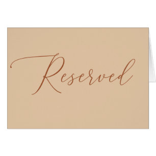 Reserved Wedding Sign   Elegant Script Peach Sand