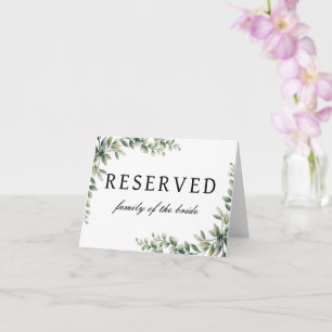 Reserved wedding table sign mother of the bride  card
