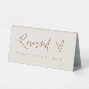 Reserved Wedding Table Tent Sign Decor G400