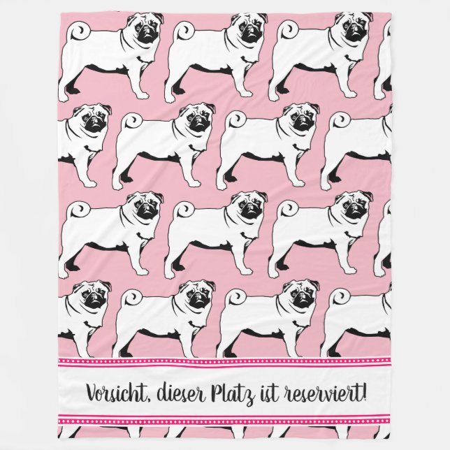 Reserviert für Herr Mops Fleece Blanket (Front)