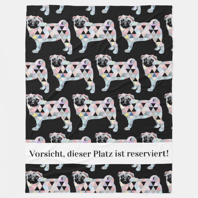 Reserviert für Herr Mops Fleece Blanket (Front)