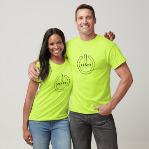 Reset Button T-Shirt - Custom Text