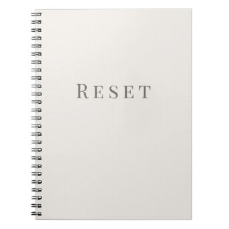 Reset – Minimal Typography Notebook
