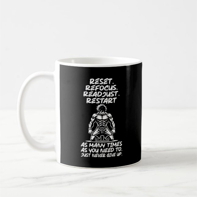 Reset Refocus Readjust - Gym, Hustle, Success Coffee Mug (Left)