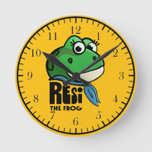 Resi the Frog Round Clock