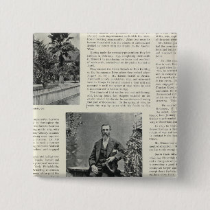 Residence and Orchard in California 15 Cm Square Badge