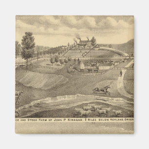 Residence and stock farm magnet