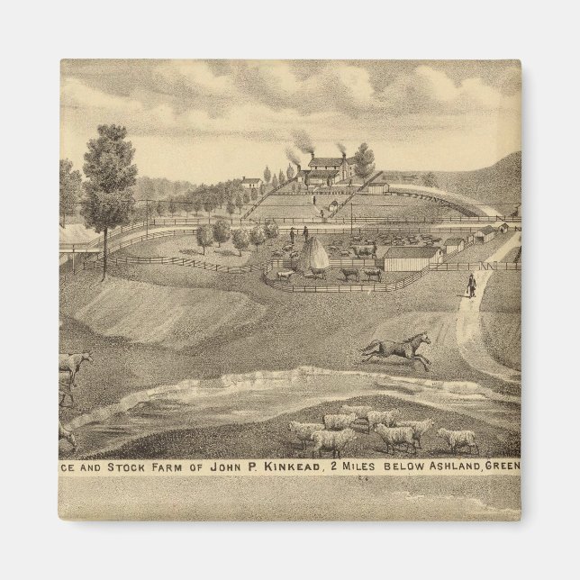 Residence and stock farm magnet (Front)
