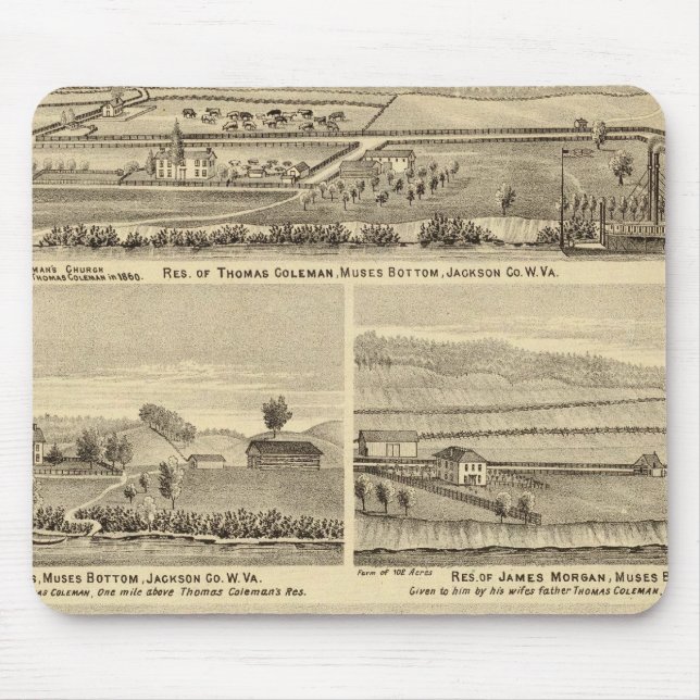 Residence and store of William M Roberts Mouse Pad (Front)