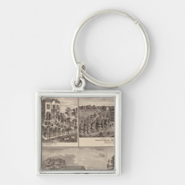 Residence and Western College in Marshalltown Key Ring (Front)
