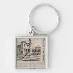 Residence, Farm, Church and Store in Minnesota Key Ring