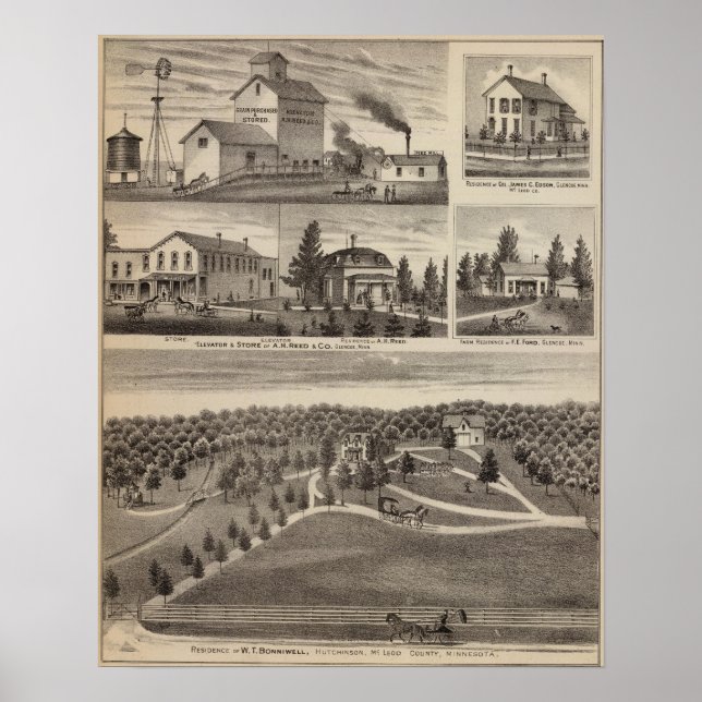 Residence in Hutchinson, Minnesota Poster (Front)